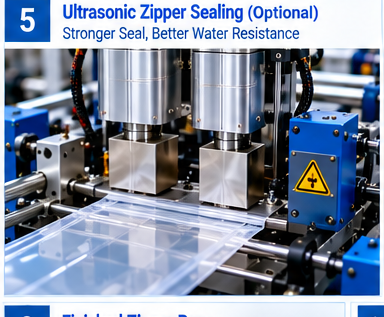 Ultrasonic Zipper Sealing Optional
